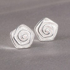 Small 925 Silver Flower Rose Jewelry Stud Earings Earrings For Womens Girls