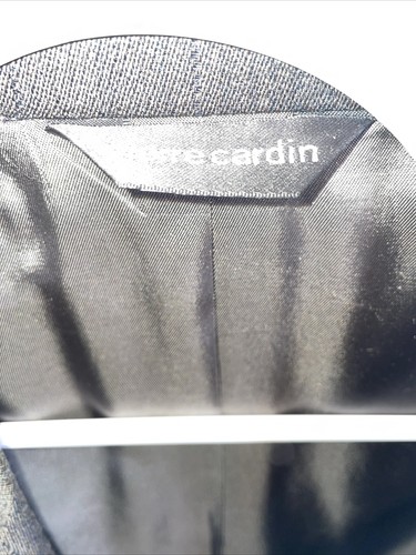Pierre Cardin Mens Suit Jacket Size 43R Black Two Button Long Sleeve Formal - Picture 2 of 12
