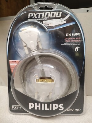 Philips DVI 6ft Cable Computer 24K Gold High Performance PXT1000 NIP Pxt1190