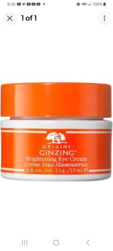 New Origins GINZING Brightening Eye Cream w/Caffeine & Ginseng "Cool" 0.5oz 15mL