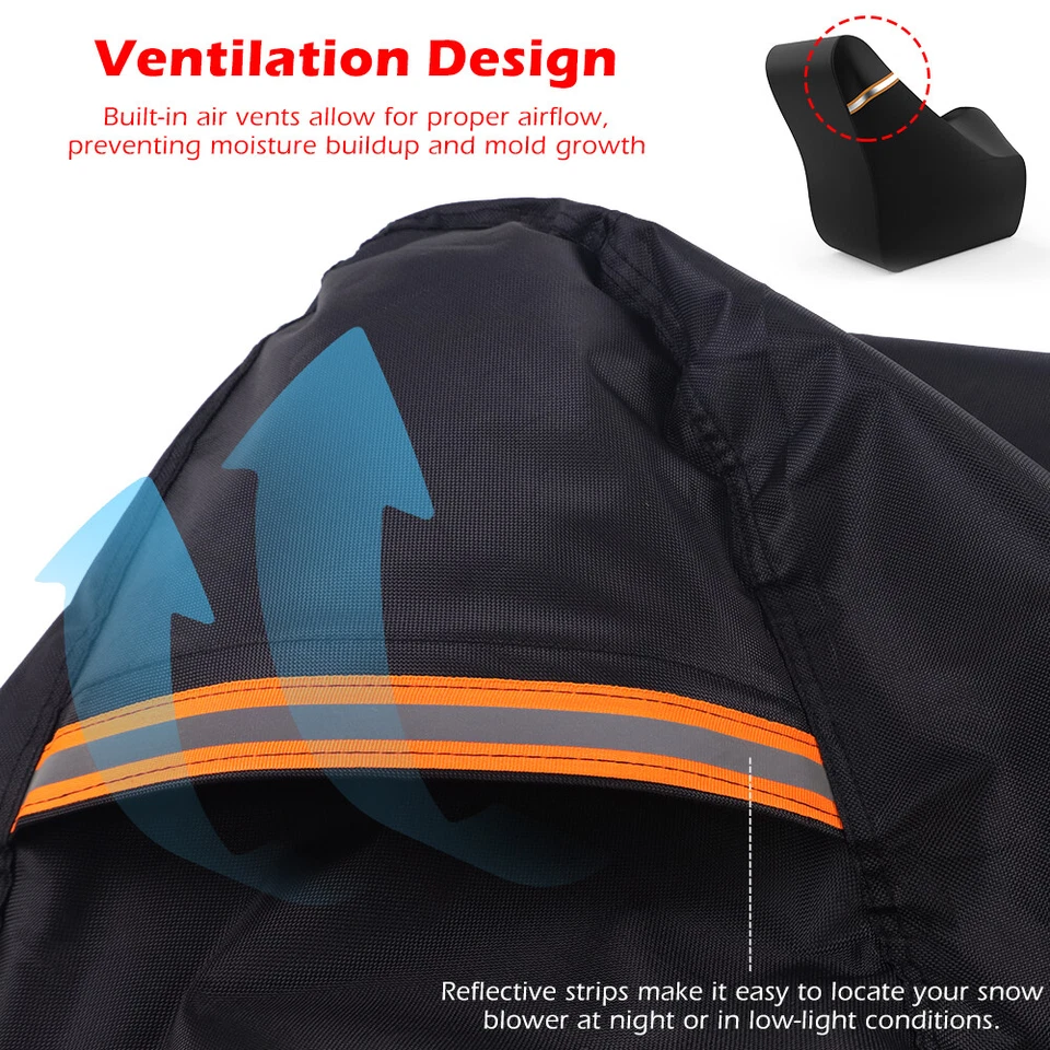 Cubierta de lanzador soplador de nieve de alta resistencia 600D protector impermeable de dos/una sola etapa Foto 4 de 4