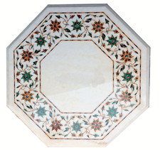 18" Marble Table Top marquetry floral inlay art Home Decor