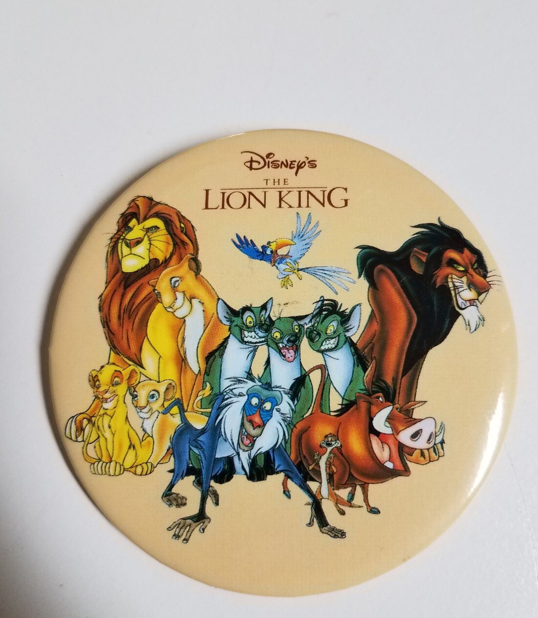 Disney's The Lion King Button Pinback Disney Pin Vintage 