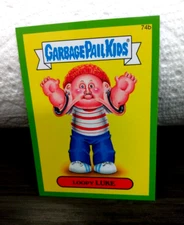 2014 Garbage Pail Kids Series 2 Green Border "LOOPY LUKE" #74b Sticker Card