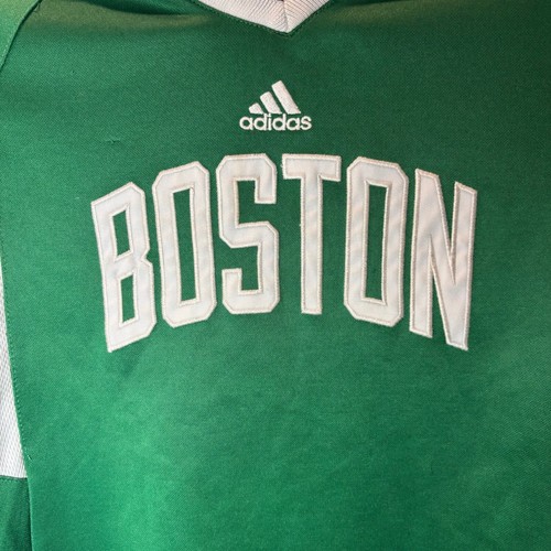 Adidas Boston Celtics NBA Long Sleeve Jersey Top Green White Kids size large L - Picture 3 of 13