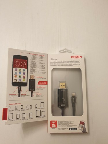 ednet 31519 Smart Memory mit App Speichererweiterung Für IPhone IPad bis 256GB - Bild 2 von 3