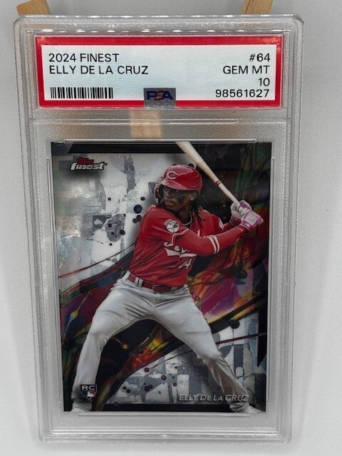 2024 Topps Finest - Common Elly De La Cruz #64 (RC) PSA 10 Gem Rookie