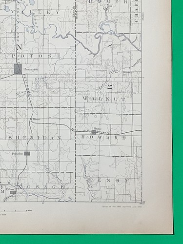 original 1900 map of Mound City, KS & Pleasanton, La Cygne, Osawatomie, Prescott - Picture 10 of 12