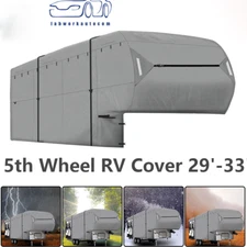 Waterproof Anti-UV 5TH Wheel RV Motorhome Camper Storage Cover 29'-33' FT