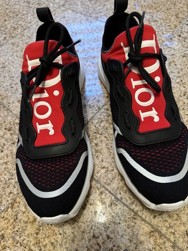 Christian Dior Mens Black Red  Sneakers Size 42 EU