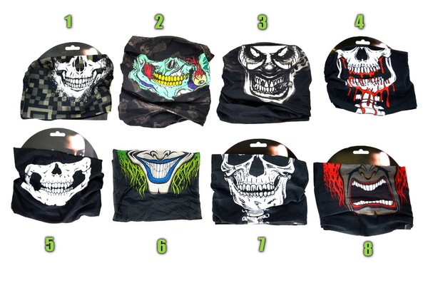 Multifunktionstuch Loop Bandana Gesichtsmaske Halstuch Schlauchschal Totenkopf-image