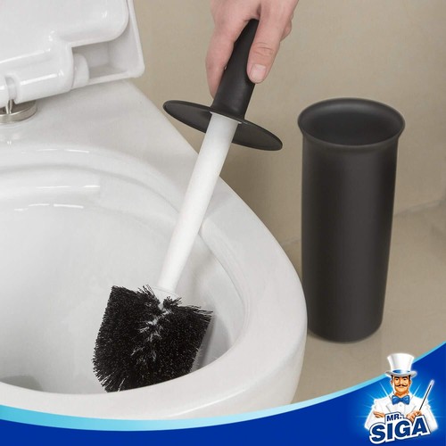 Brush Toilet Bowl Holder Bathroom Black 2 Pack Durable Polypropylene MR.SIGA - Picture 4 of 7