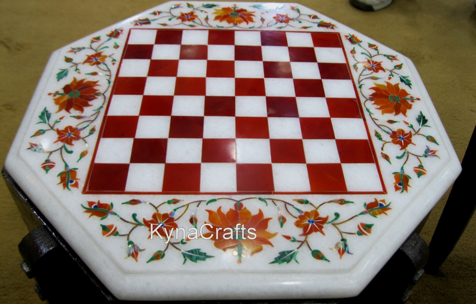 12x12 Inches Unique Design Inlay Work Coffee Table Top Marble Kitchen Side Table