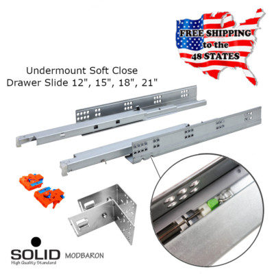 18 21 Full Extension Soft Close Undermount Concealed Drawer