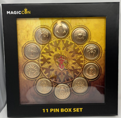 Magic the Gathering MTG MagicCon Chicago Ravnica Guild 11 Pin Box Set New Sealed