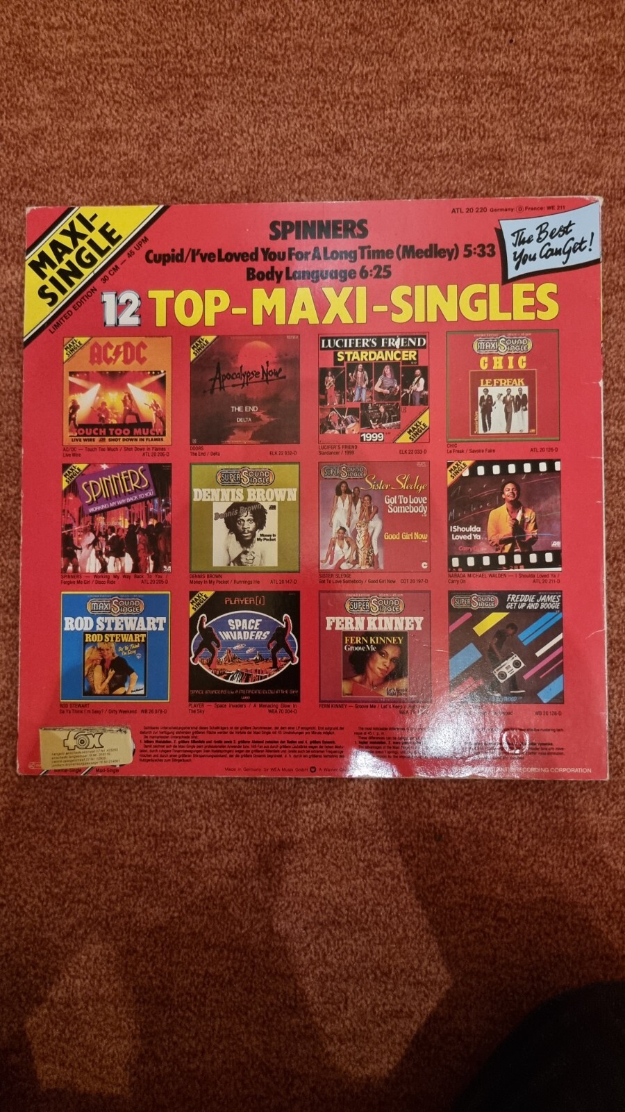 Spinners ‎ Cupid / I've Loved You For A Long Time (Medley) Maxi Single