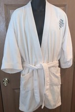 Vtg Men's Loungewear by Sea Island Robe Cream Beverly Hills Heritage Hotel OSFA
