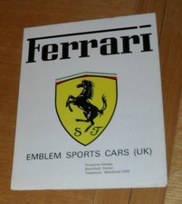 Ferrari Range Brochure 1970 - 246 Gt Dino 365 Gtb 4 Daytona 365 Gt 365 Gtc Coupe
