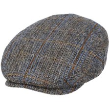 Genuine Harris Tweed Flat Cap 100% British Wool Scottish Stornoway Bunnet Hat UK