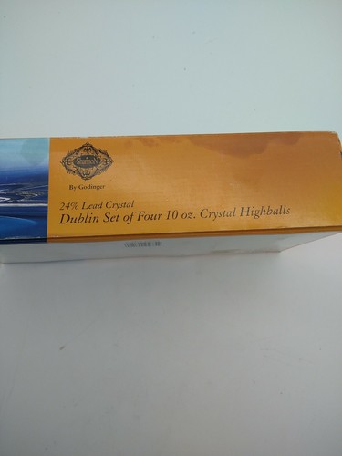 4 Shannon Crystal by Godinger Dublin Highball Glasses 24% Lead Crystal 10 oz - Picture 4 of 5