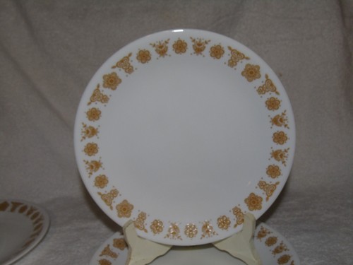 Corelle Gold Butterfly Breakfast Salad Plates 8 1/2" Lot of 9 - Picture 13 of 19