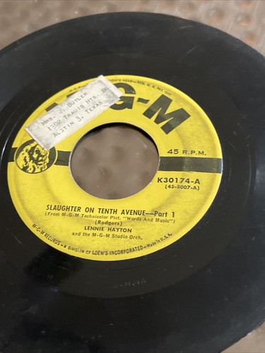 LENNIE HAYTON SLAUGHTER ON TENTH AVENUE 45RPM 7” (K30174) - Picture 2 of 4