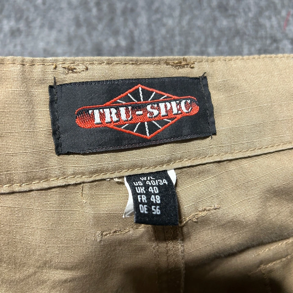 Calça de trabalho Tru-Spec Ripstop lona cáqui uniforme tático bege 40/34 - Imagem 4 de 4