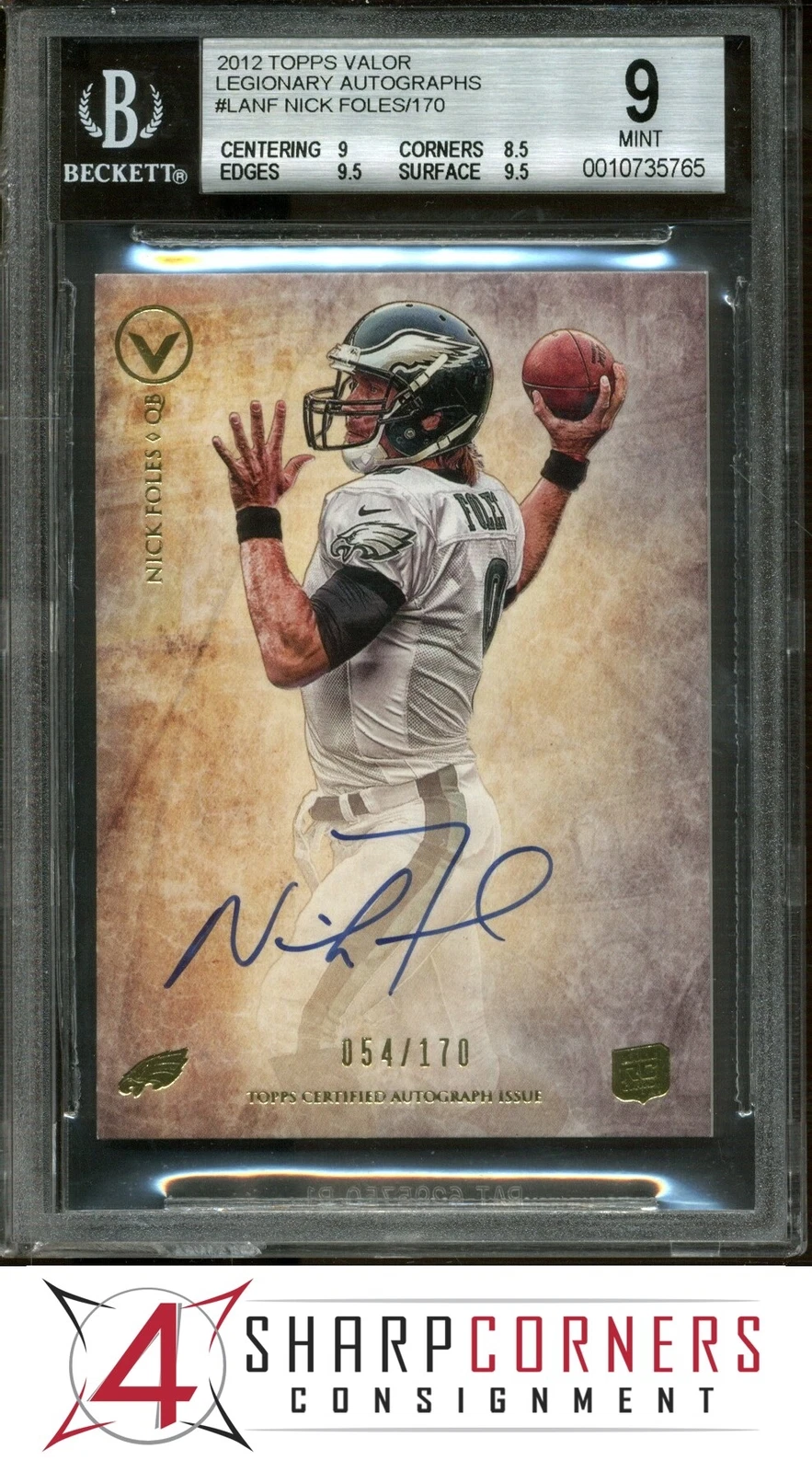 Nick Foles Topps Valor Legionary Autographs #LANF Base