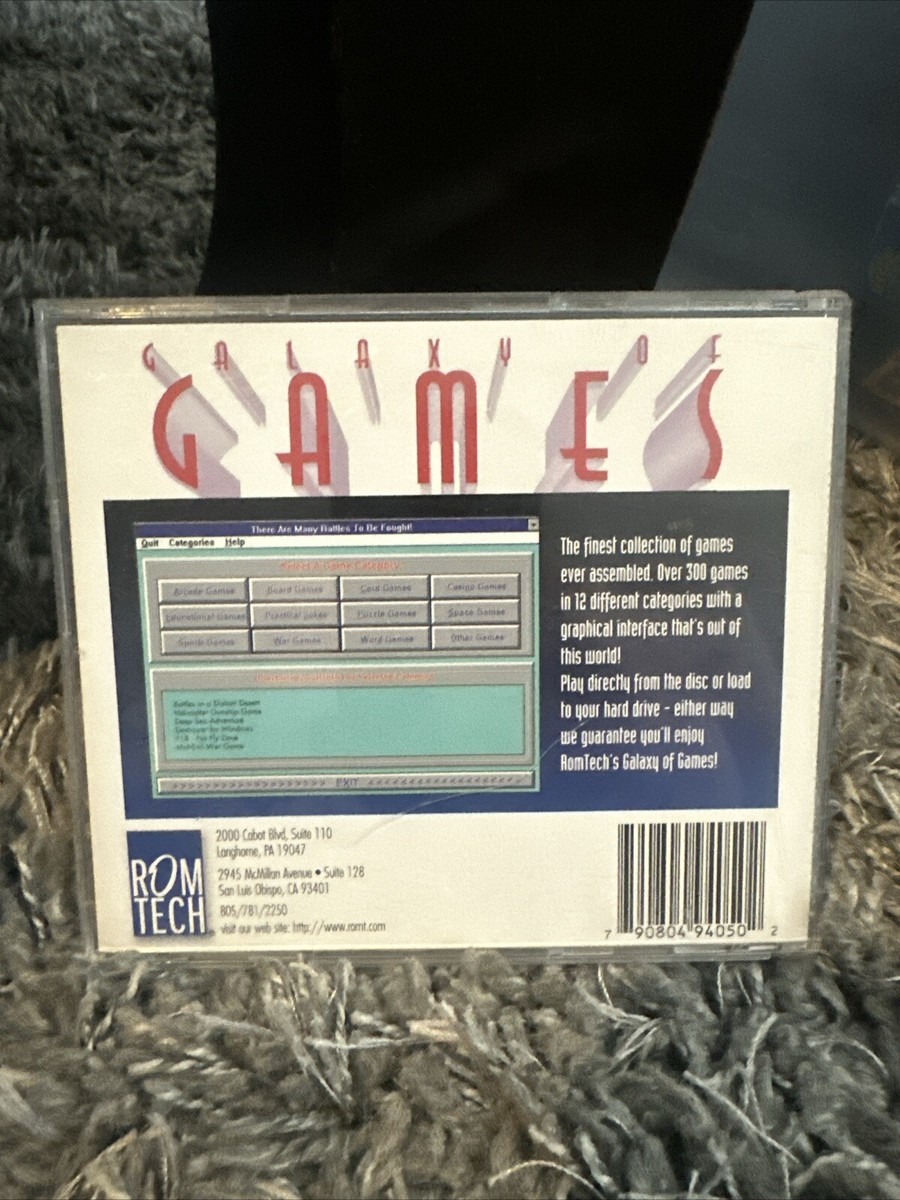 Galaxy of Games PC CD-Rom 1997 (Over 300 Arcade, Casino, Action