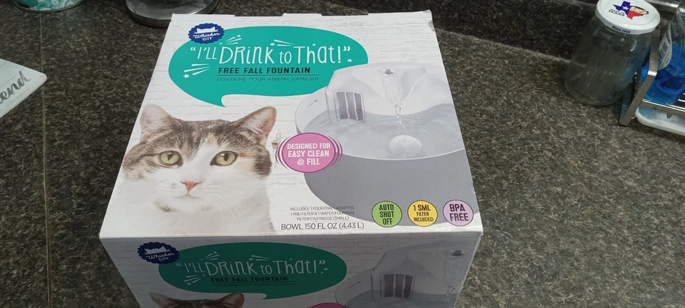 Fuente Whisker City Pet Free Fall 150 fl oz ¡¡MÁS REGALOS!! PERFECTO para tu mascota Foto 3 de 4