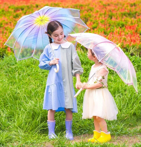 Wpc. Flower Fairies Umbrella Kids Long Umbrella Pink/Green/Blue Vinyl JAPAN NEW - Picture 21 of 58
