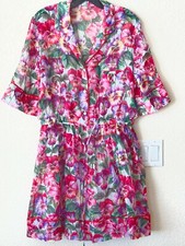 DOLCE & GABBANA Floral-Print Cotton Silk Shirtdress 46 IT/10 US