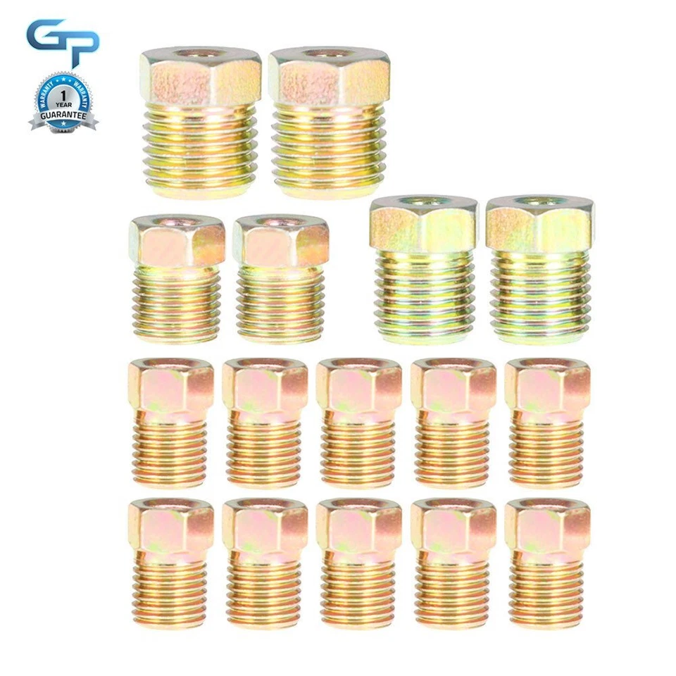 Kits de tubos de línea de freno galvanizados de 25 pies 3/16" y tuerca de conector de tubo de freno de 16 Foto 3 de 4