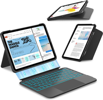 Hülle Mit Tastatur Für Ipad Air 13'' (M4/M3/M2) 2026~2024 & Ipad Pro 12.9'' 2022