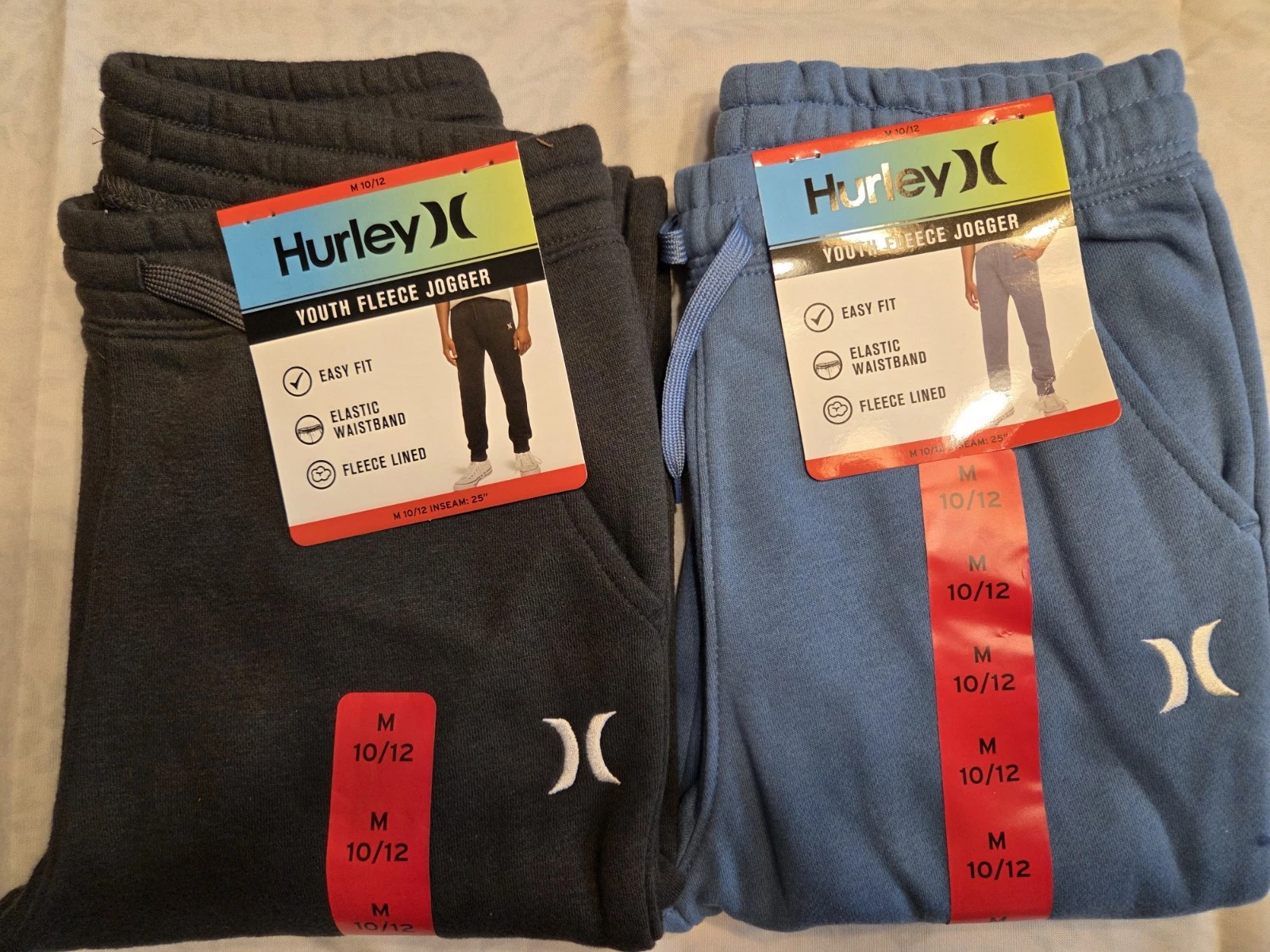 Hurley Lot of 2 Youth Fleece Jogger Sweatpants Gray N Blue Medium 10/12 NWT
Opens in a new window or