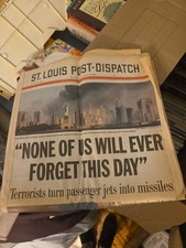 St. Louis Post-Dispatch Newspaper September 12, 2001 9/11 Edition