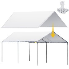 Wesnoy 12 x 20 ft Heavy Duty Carport Canopy Waterproof Garage Car Shelter