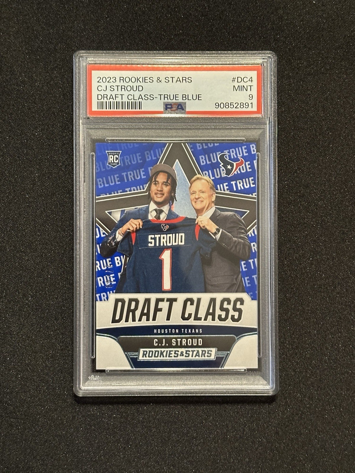 2023 PANINI ROOKIES & STARS DRAFT CLASS TRUE BLUE #DC4 CJ STROUD RC 27/49 PSA 9
