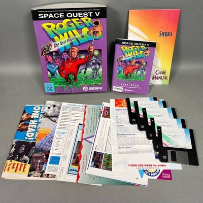 Space Quest V Roger Wilco Next Mutation Sierra 1993 MS-DOS 3.5  Floppy COMPLETE