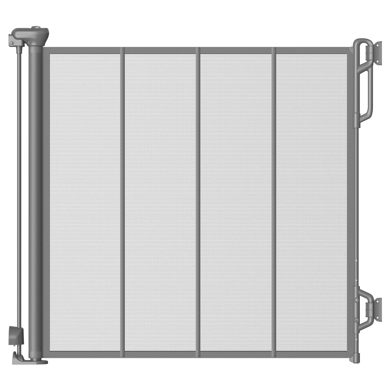 Reinforced Retractable Baby Gate, Mesh Dog Gate, Child Safety Gate for Doorwa...