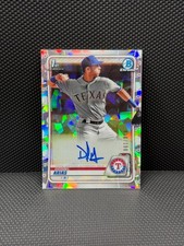 2020 Bowman Chrome Diosbel Arias 1st /100 Atomic Refractor Auto #CPA-DA Rangers