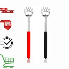 2PCS Back Scratchers, Bear Claw Shaped Extendable Metal Retractable Telescopic U