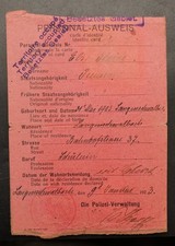 Dowód osobisty Bad Schwalbach 1923 Załoga Kobieta Zdjęcie paszportowe Hesja Znaczek Stempel