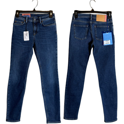 Acne Studios Climb Skinny Denim Jeans Womens 24 Blue Minimalist Quiet Luxury NWT