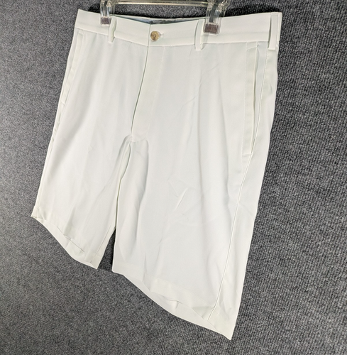 Pantalones cortos chinos de golf Peter Millar para hombre talla 36 blancos elásticos de rendimiento - Imagen 3 de 14
