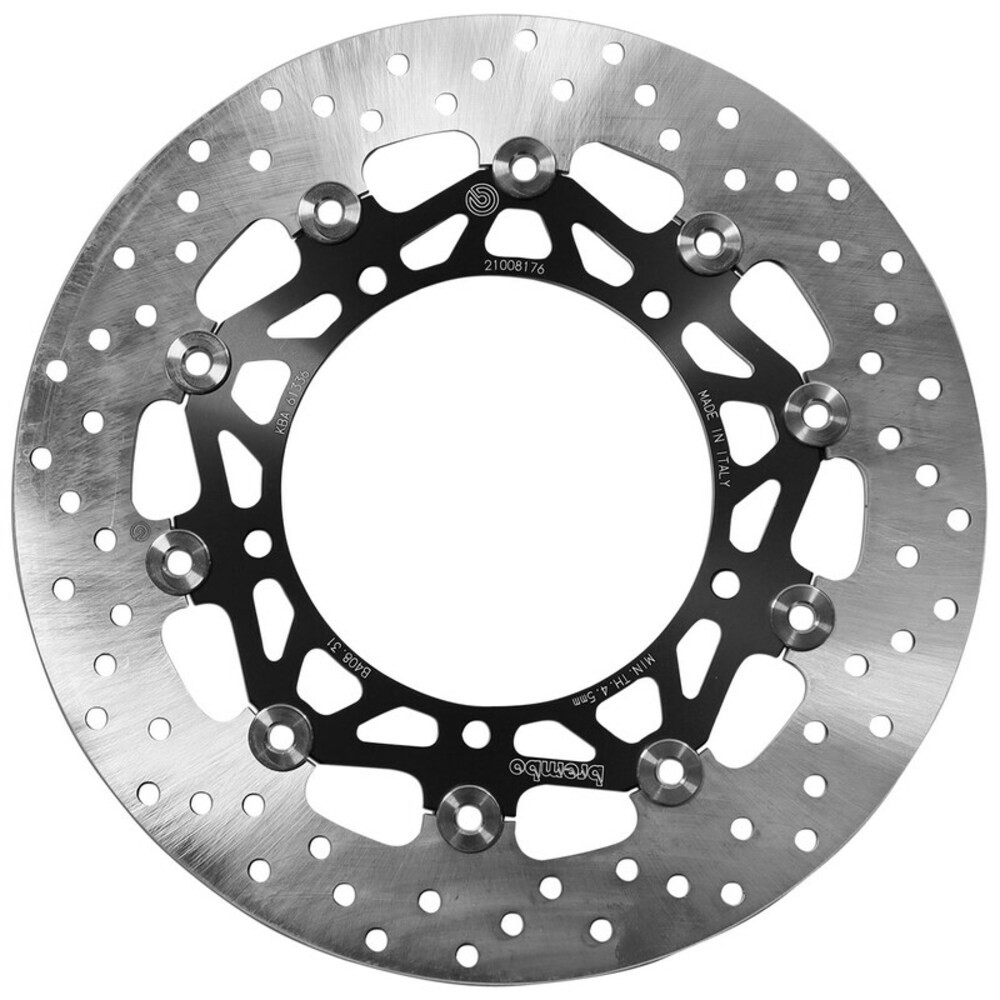 Brembo Black/Silver/Stainless Steel 78B40831 - Oro Prime Line Floating Brake Disc For Yamaha Fz6 600 N 2004-2008 Front - Image 5