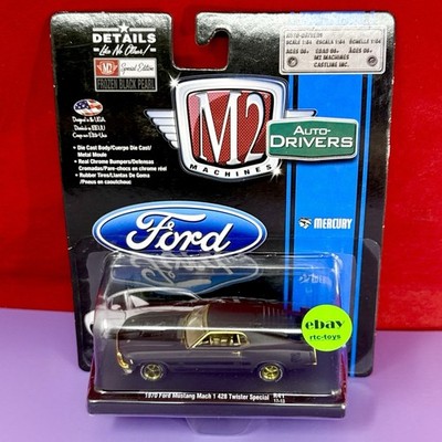M2 Machines 1970 Ford Mustang Mach 1 428 Auto Drivers R41 Chase Black Pearl 2017