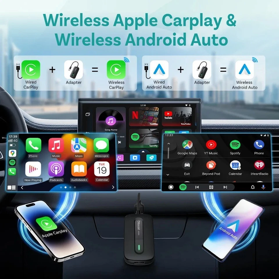 OTTOCAST Play2Video Pro Carplay Android Auto Car TV Mate YouTube Netflix e IPTV - Immagine 2 di 4