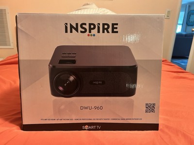 Inspire Dwu-960 Projector/ Electronic Drop Down Screen  Just Opened Box To Show
