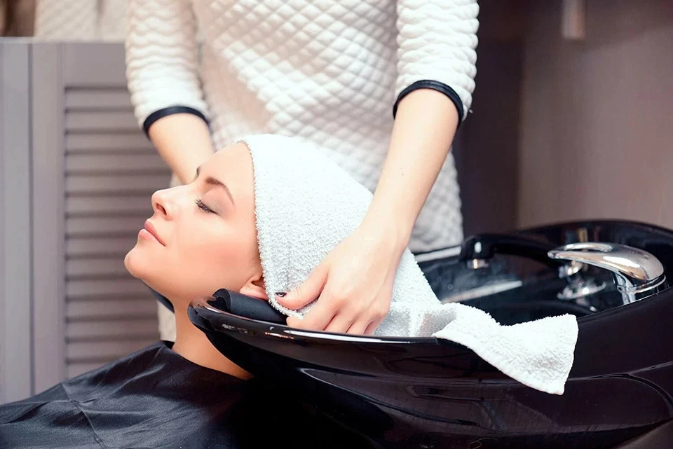 Салонные полотенца 100% хлопок упаковка из 12 белых спа-полотенец 16x28 дюймов. - Изображение 3 из 4